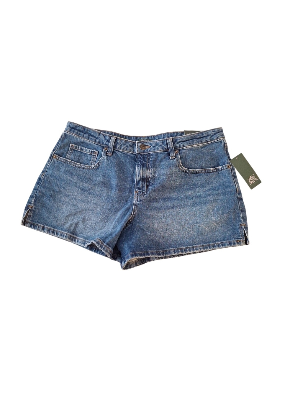 wild fable Medium Blue Mid-Rise Denim Shorts